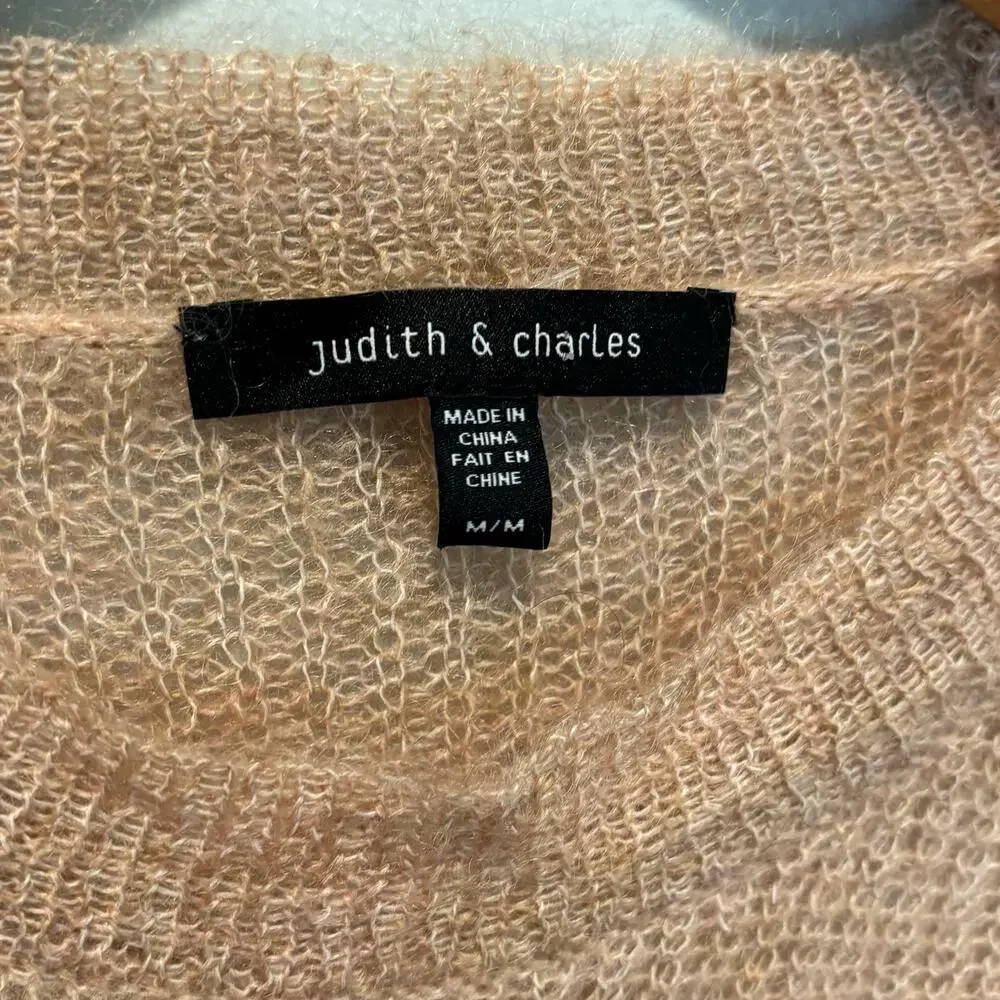 Judith & Charles Bacio Brown Super Kid Mohair Long Length Sweater - size Medium